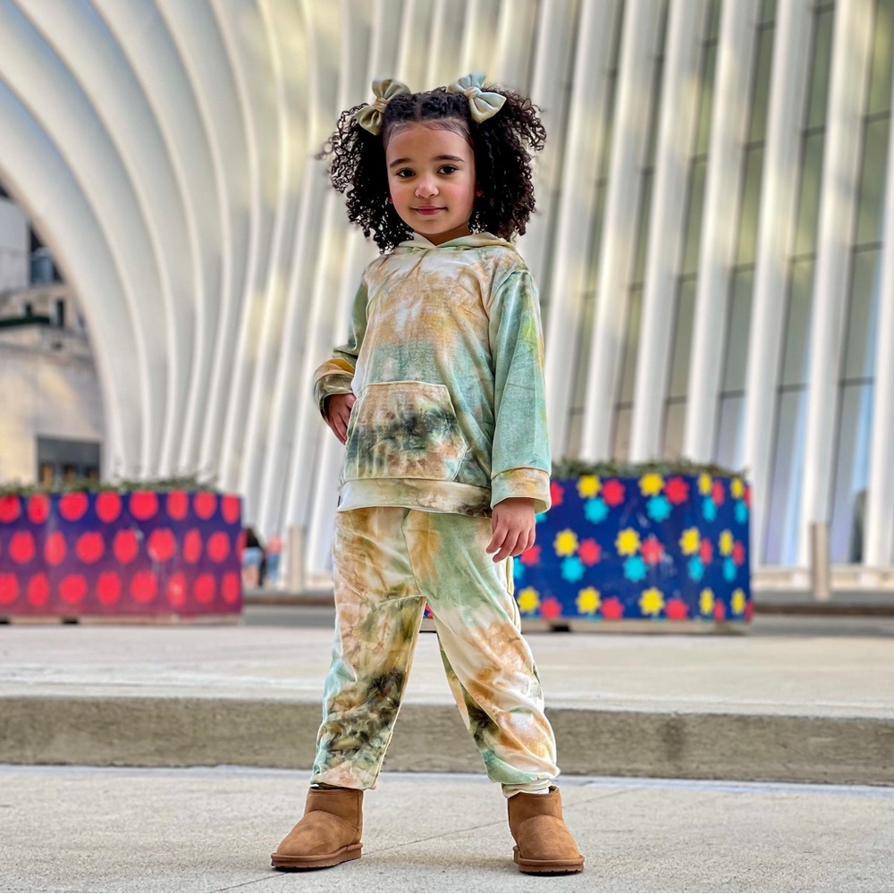 Tie Dye Velvet Suit for Kids